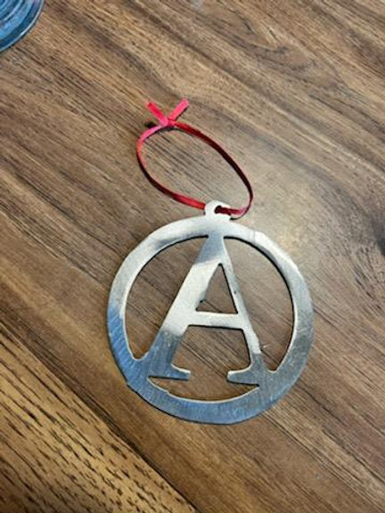 Metal Christmas Letters Ornaments