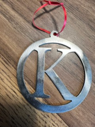Metal Christmas Letters Ornaments