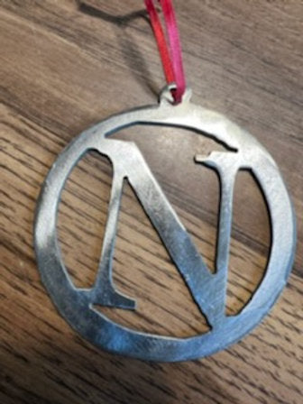 Metal Christmas Letters Ornaments