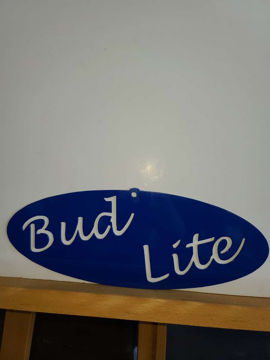 Oval Bud Lite Sign