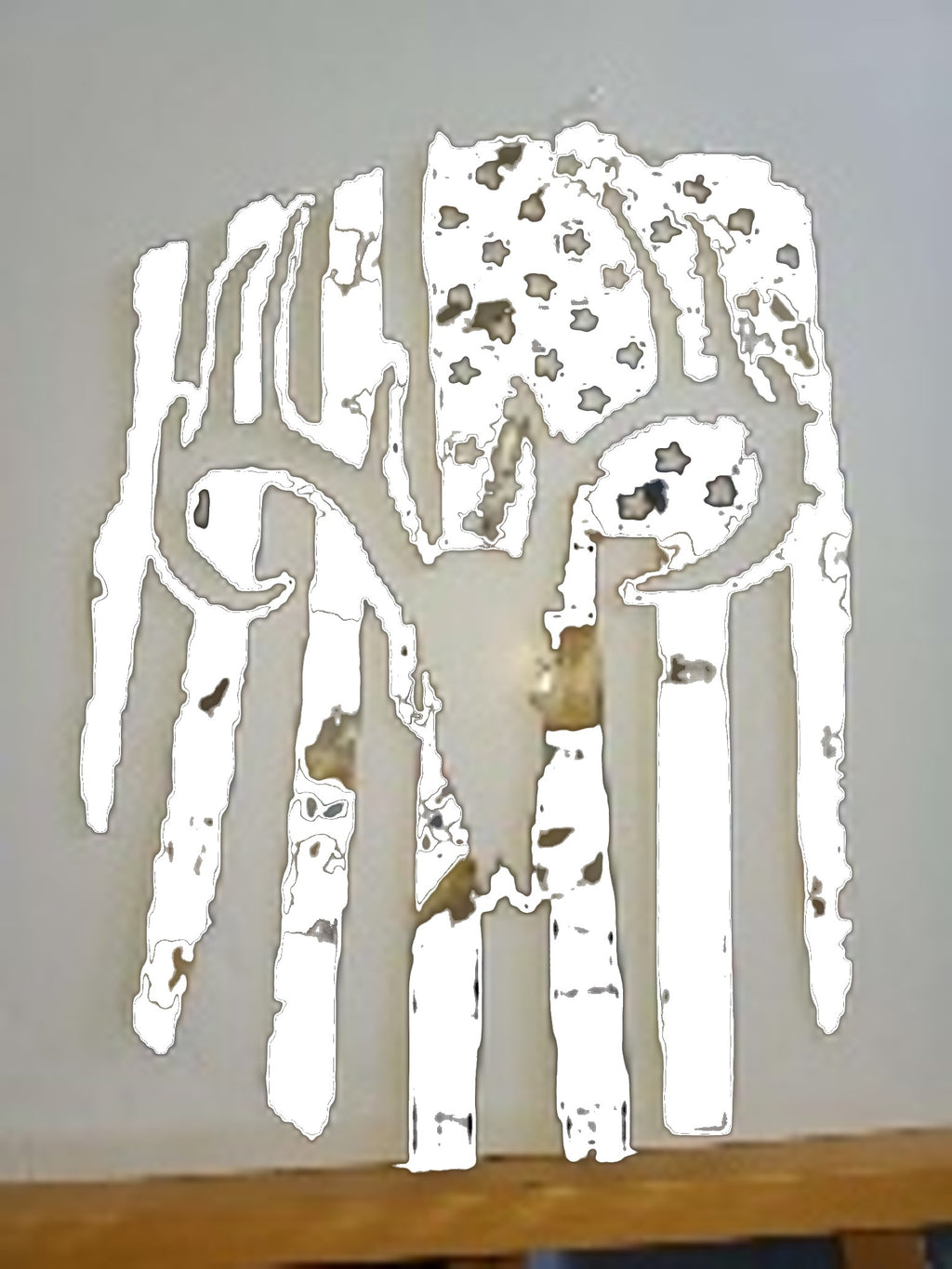 Distressed Deer Flag Sign