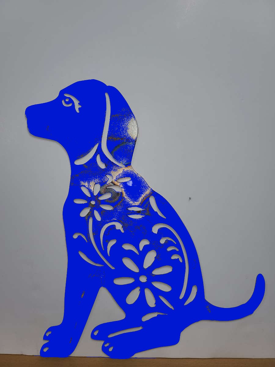 Flowered Dog Sign