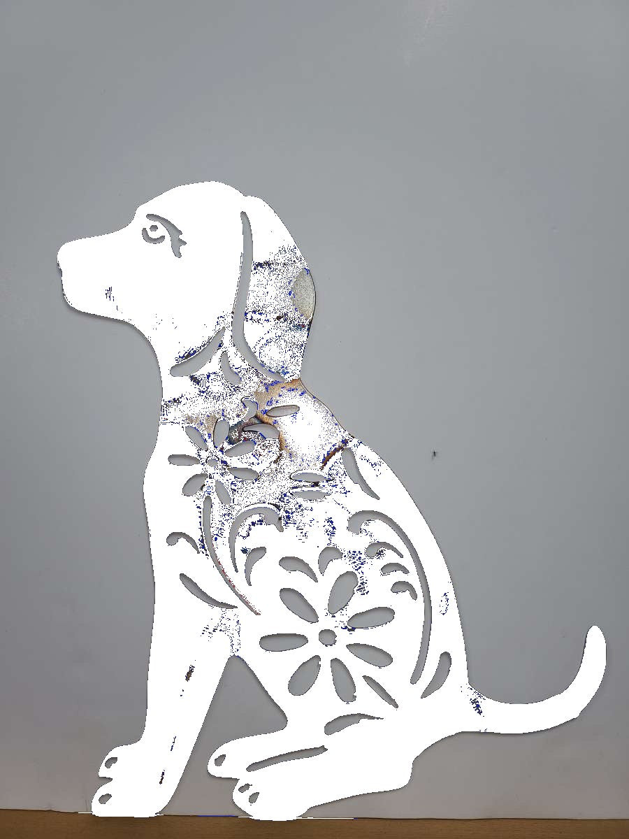 Flowered Dog Sign