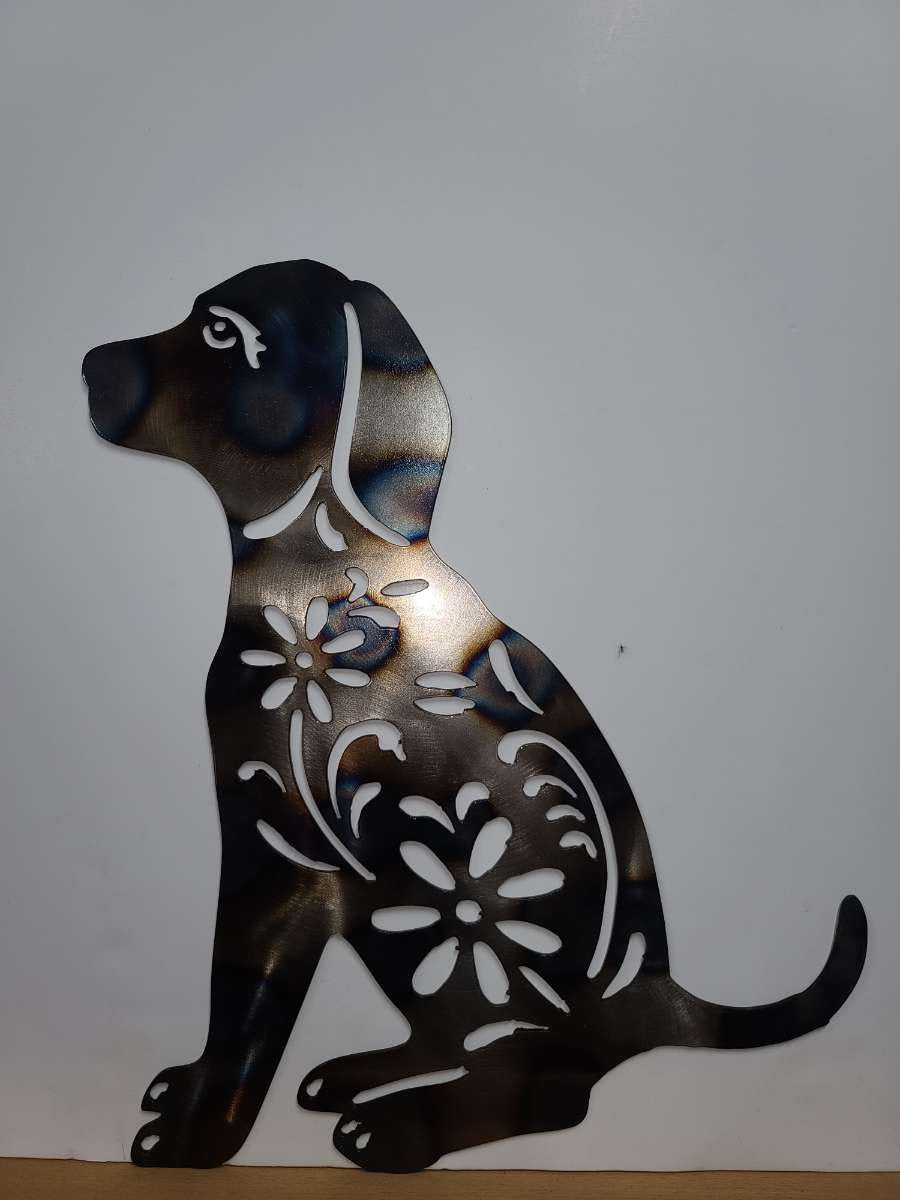 Flowered Dog Sign