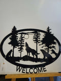 Welcome Wolf Sign
