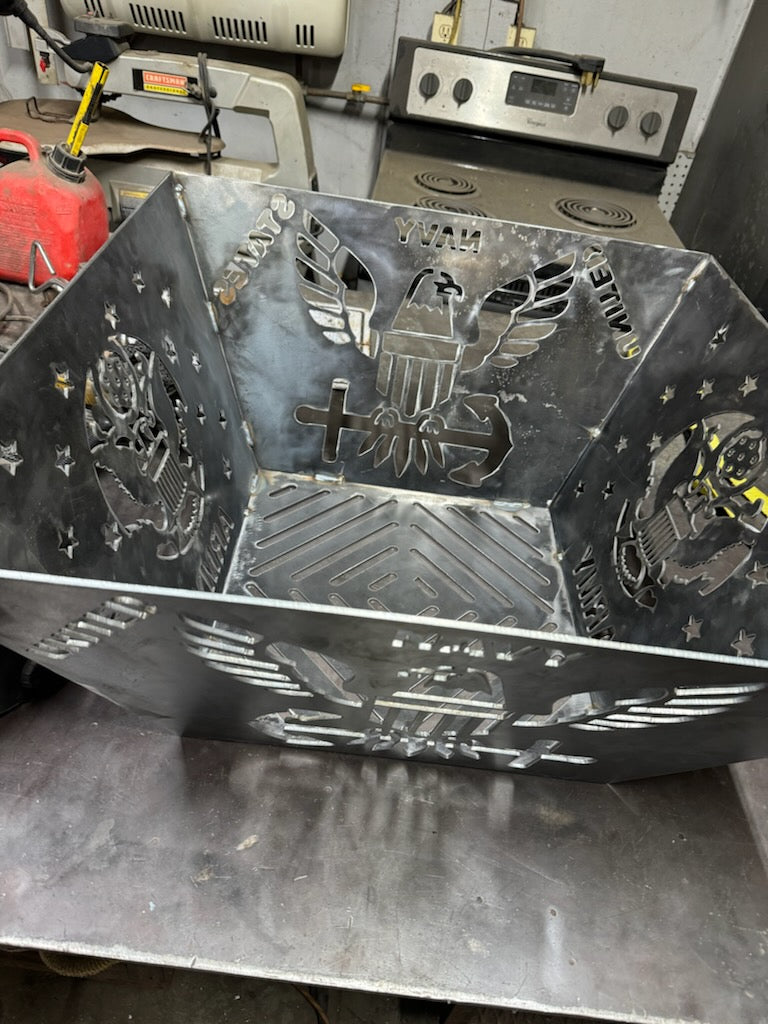 Navy/Army Retirement Fire Pit
