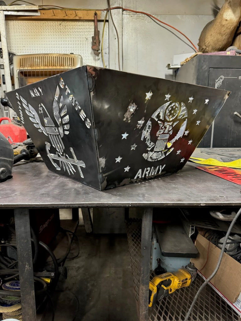 Navy/Army Retirement Fire Pit