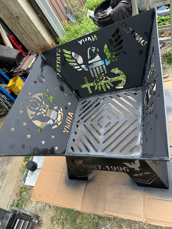 Navy/Army Retirement Fire Pit