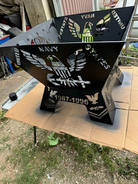 Navy/Army Retirement Fire Pit