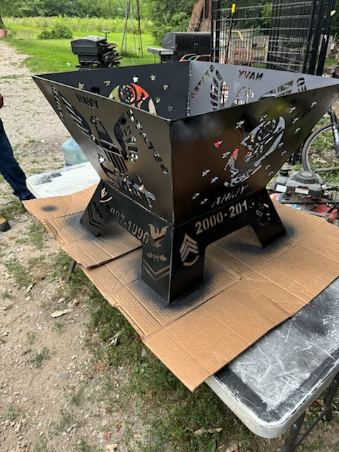 Navy/Army Retirement Fire Pit