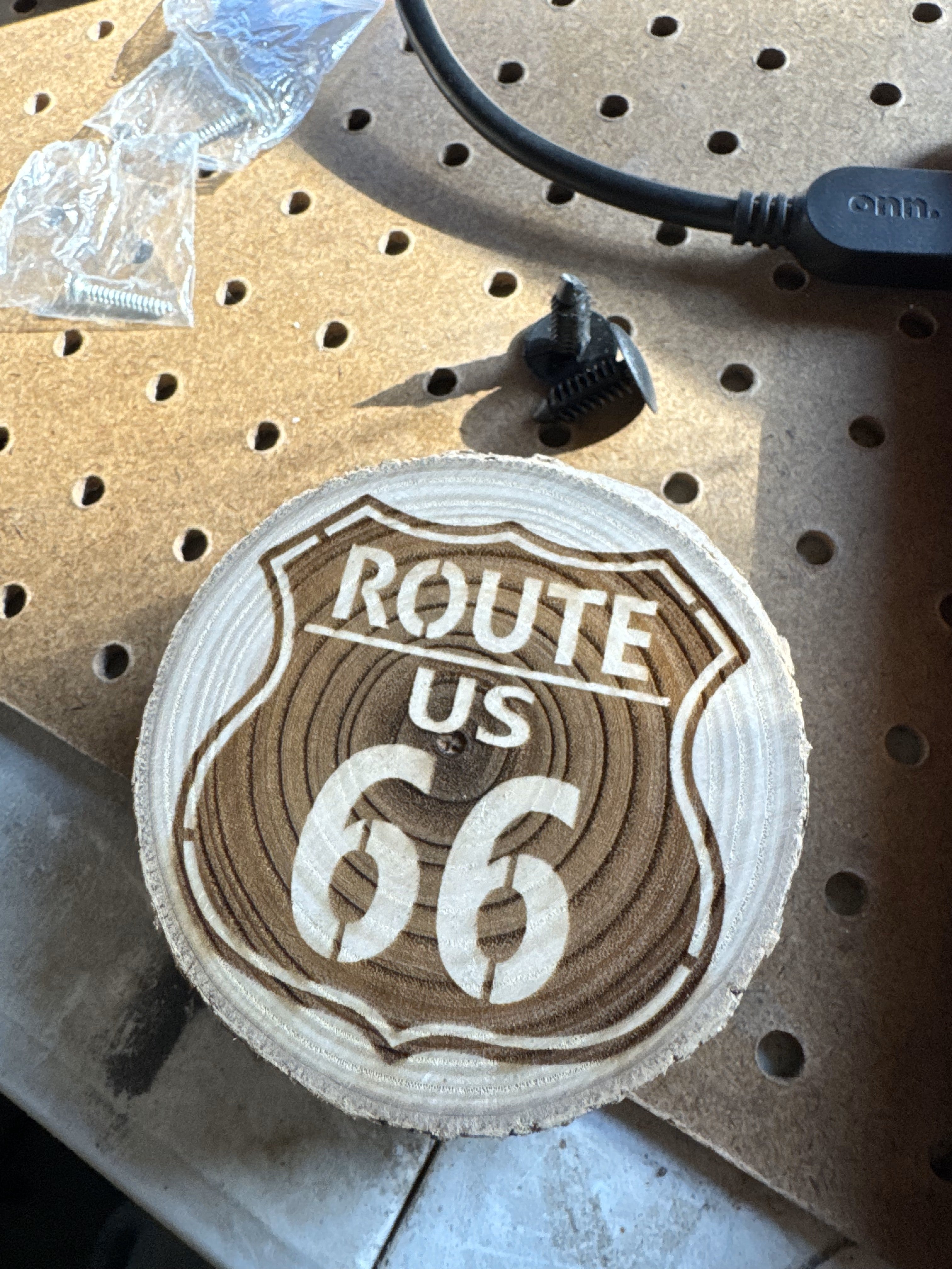 7-inch diameter wood circle