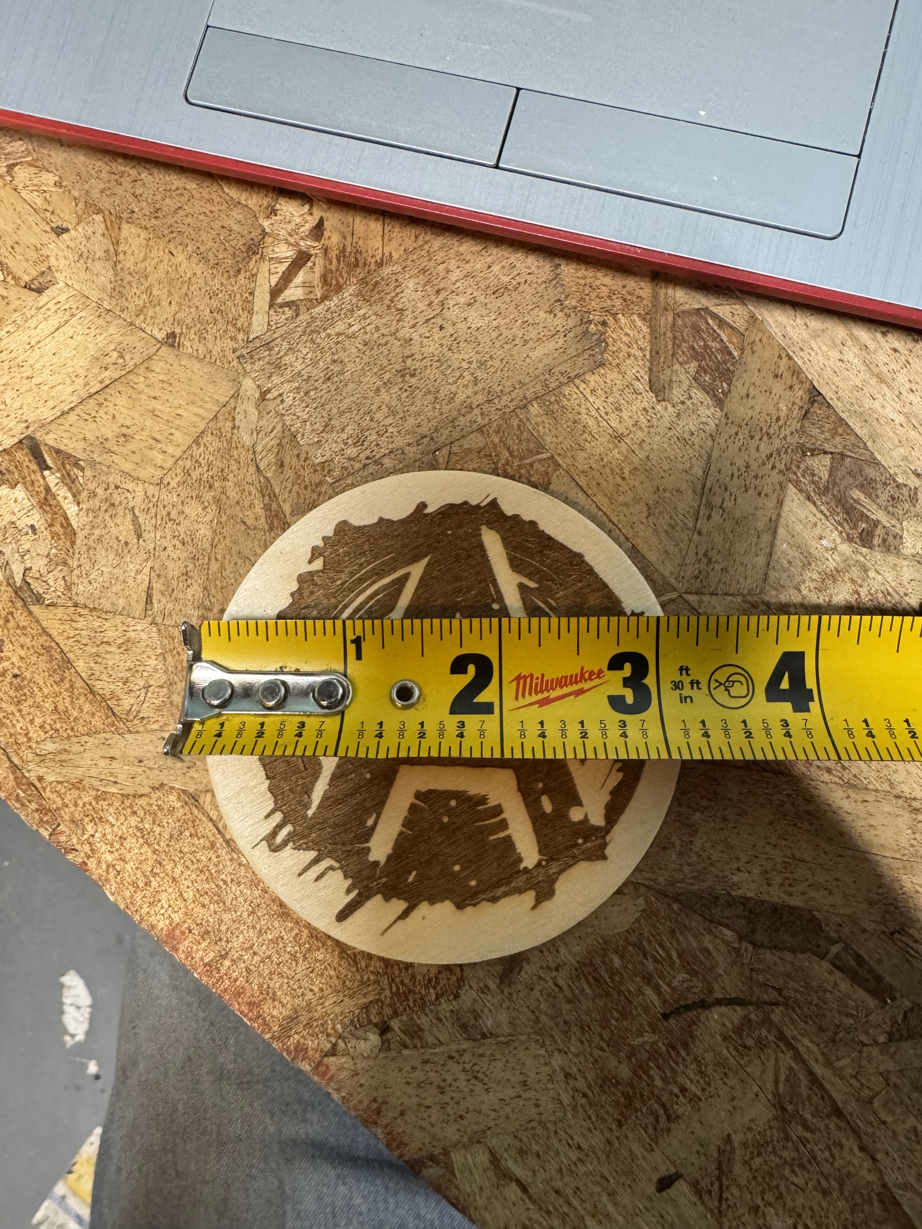 2 ¾-inch wood circle coaster disc