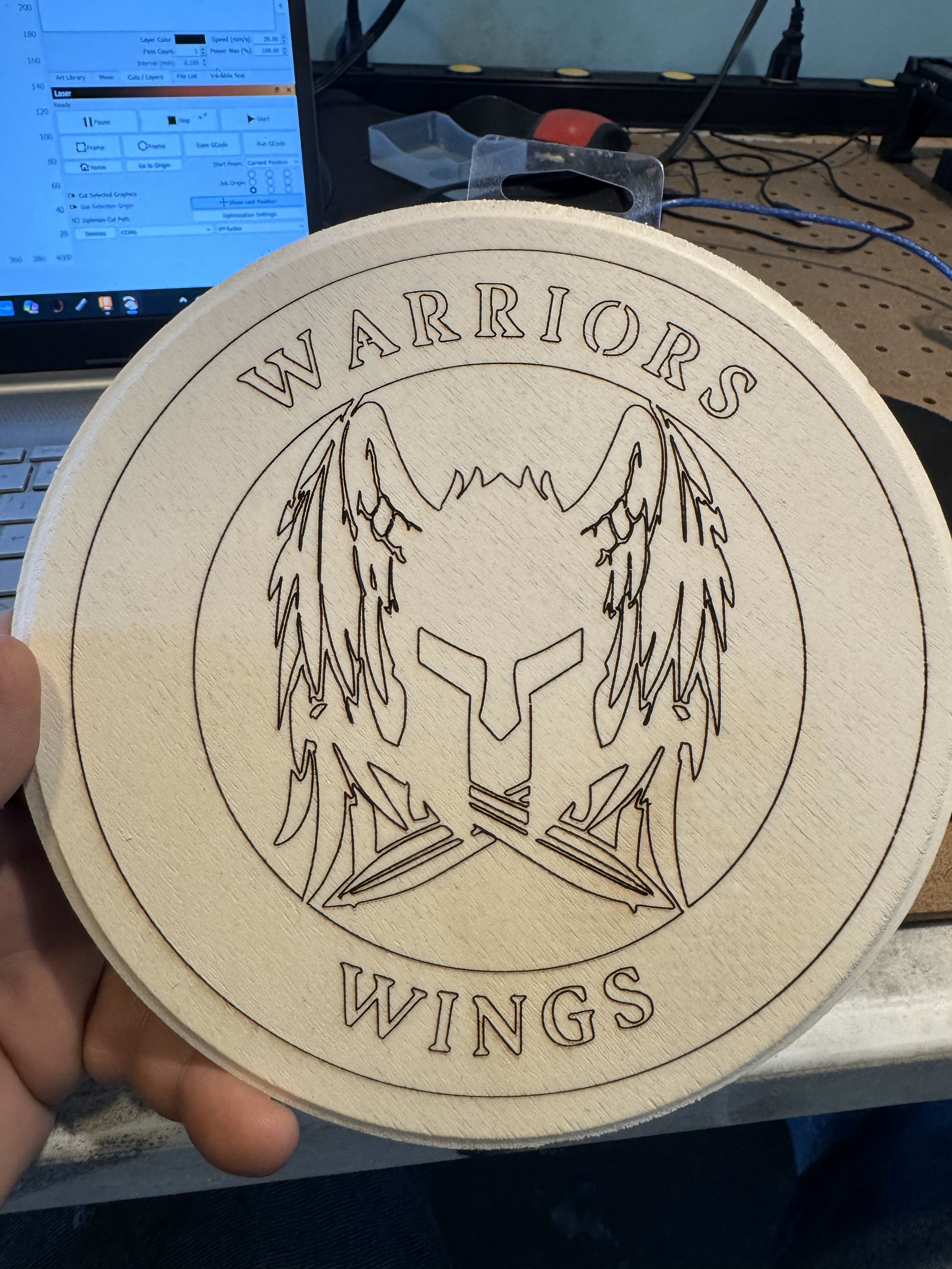 7-inch diameter wood circle