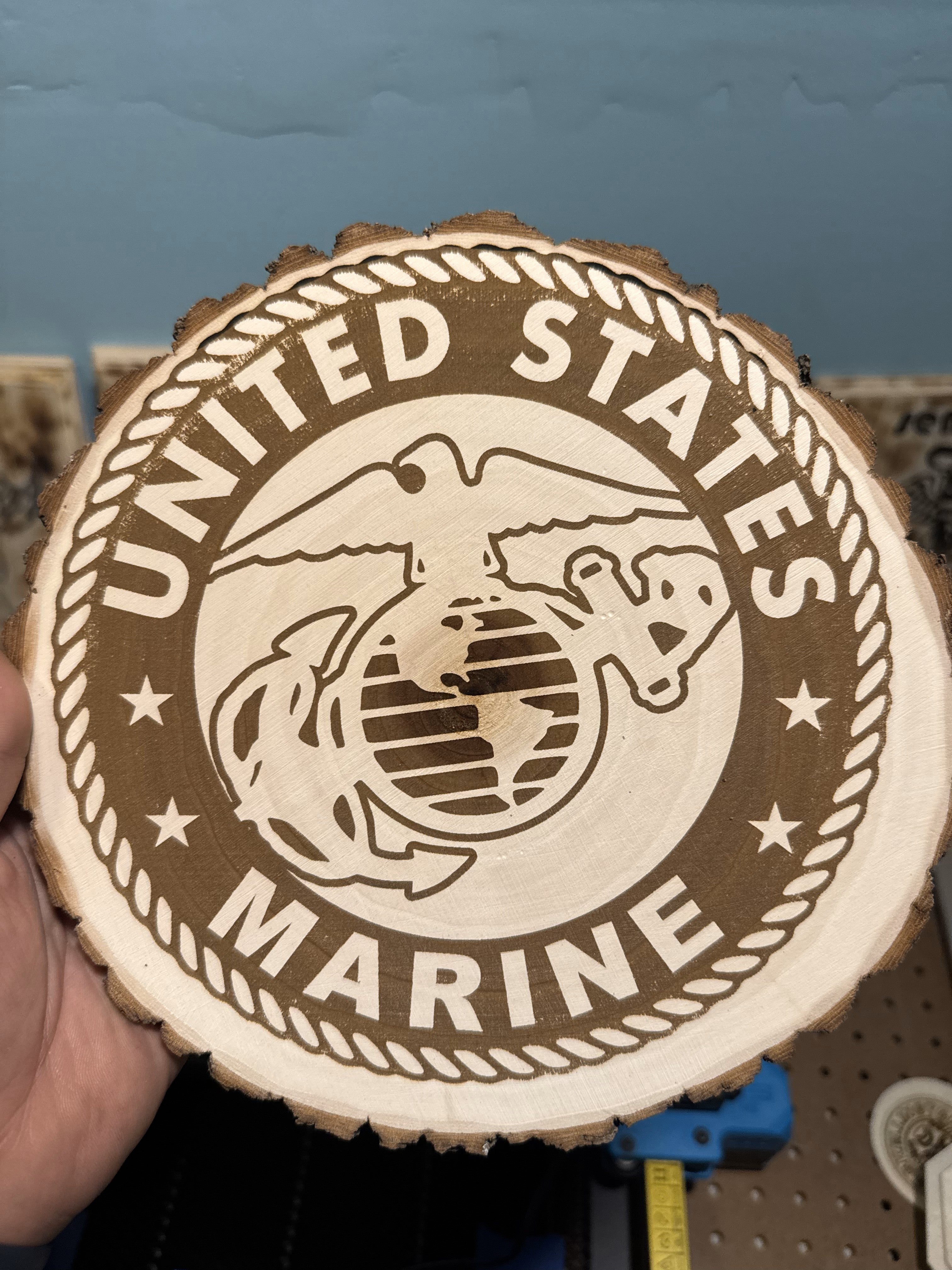 7-inch diameter wood circle
