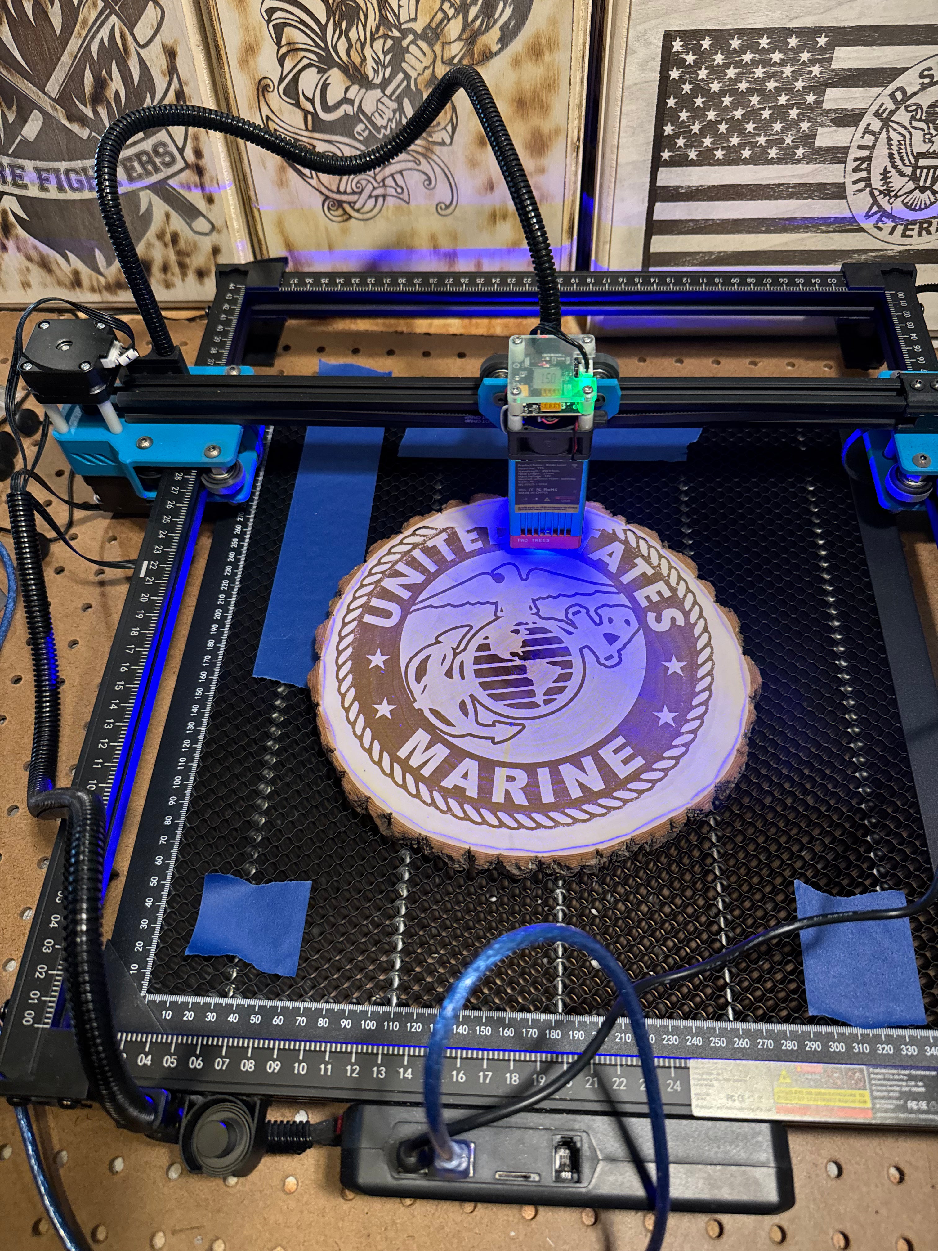 7-inch diameter wood circle