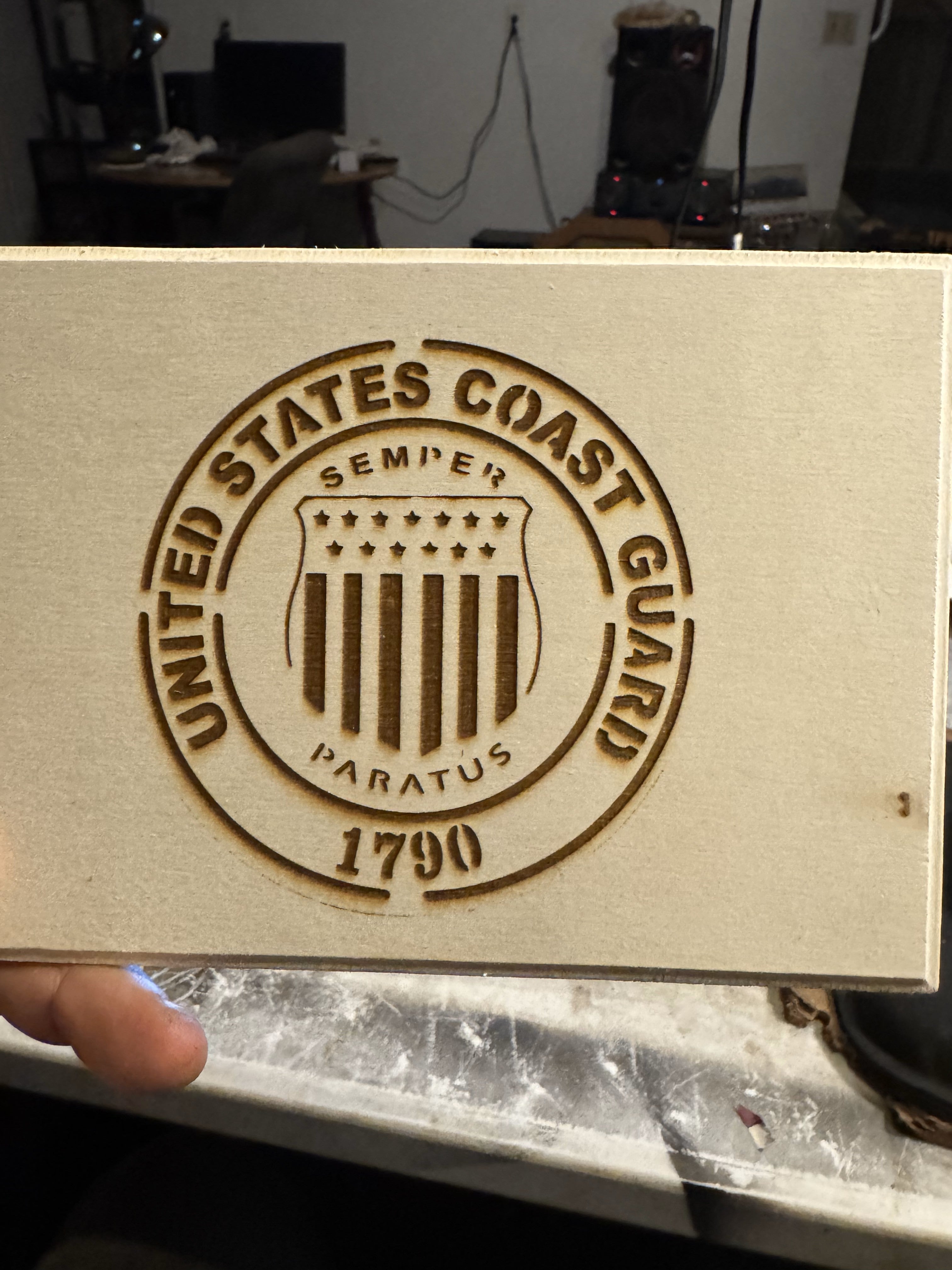 5x7-inch wood rectangle