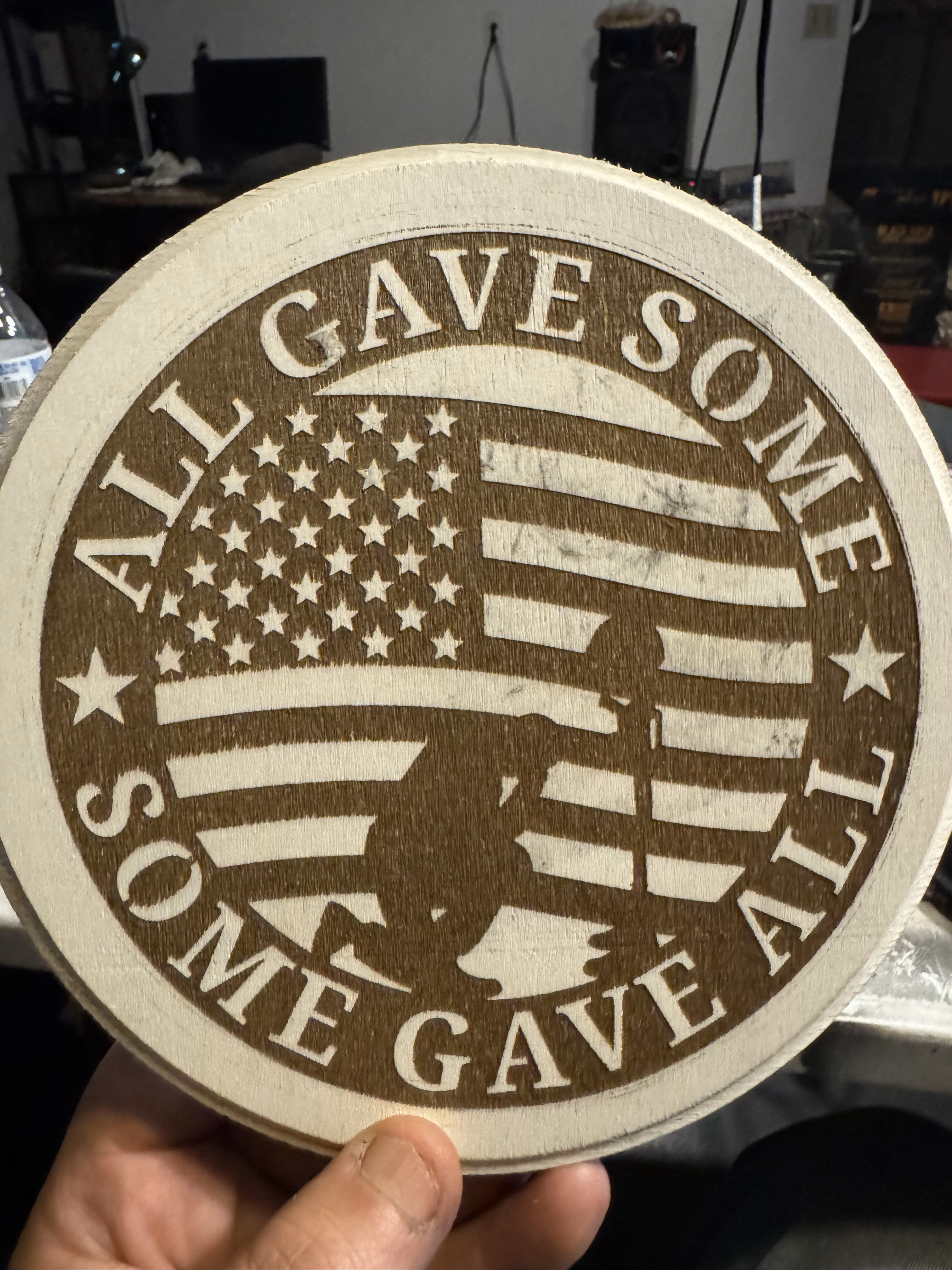 7-inch diameter wood circle