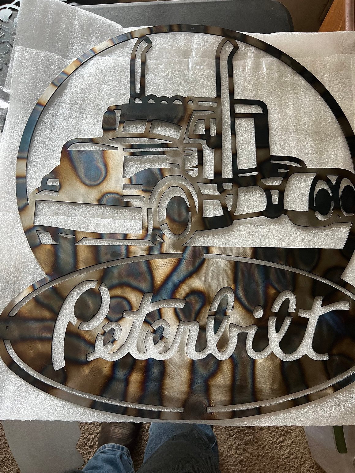 Large Peterbuilt Sign