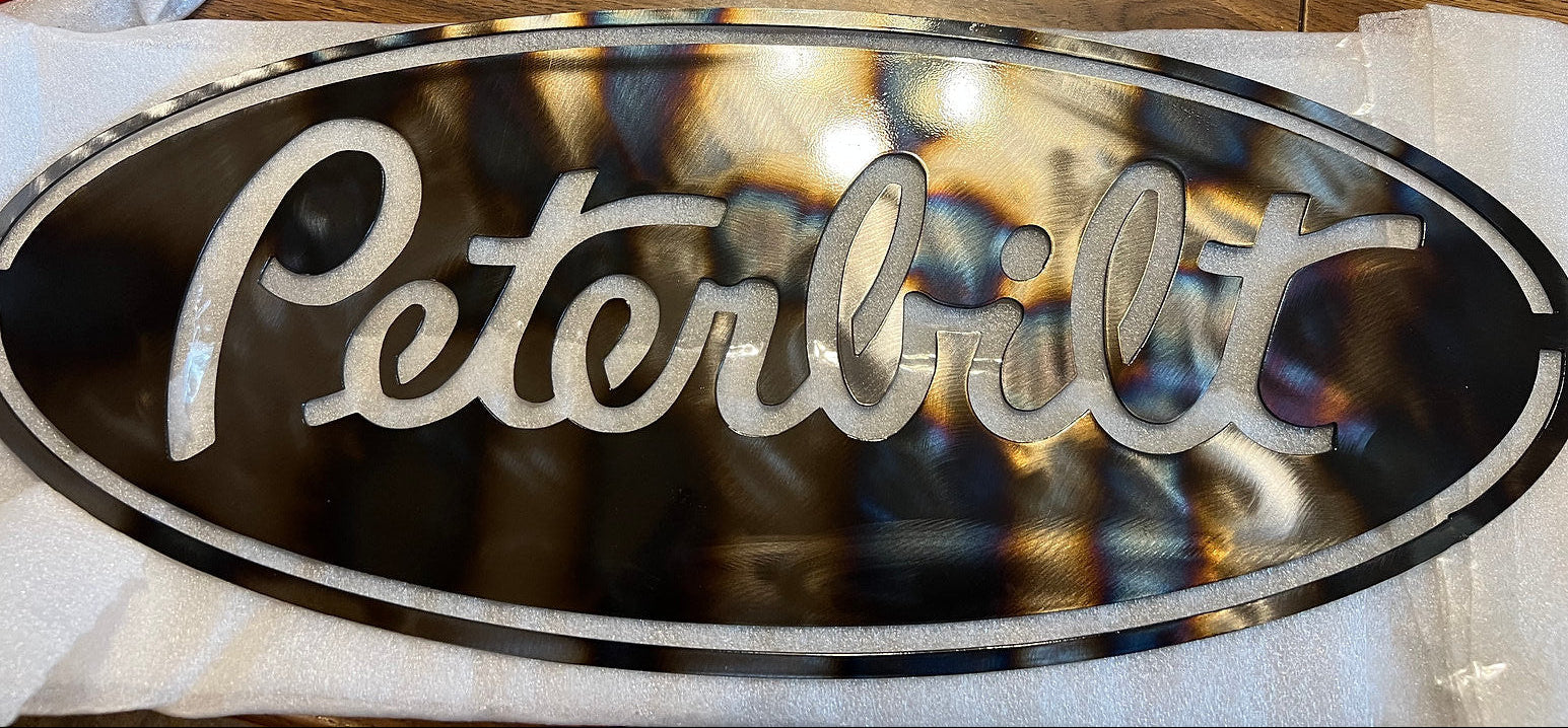 Peterbuilt Truck Oval Sign