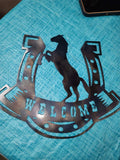Horse Shoe Welcome Sign